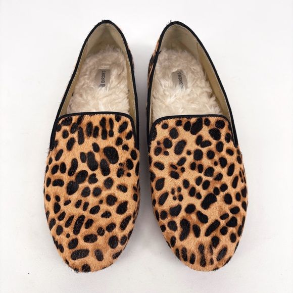 BIRDIES The Starling Fur Lined Cheetah Smoking Loafers 6.5 - Picture 6 of 14